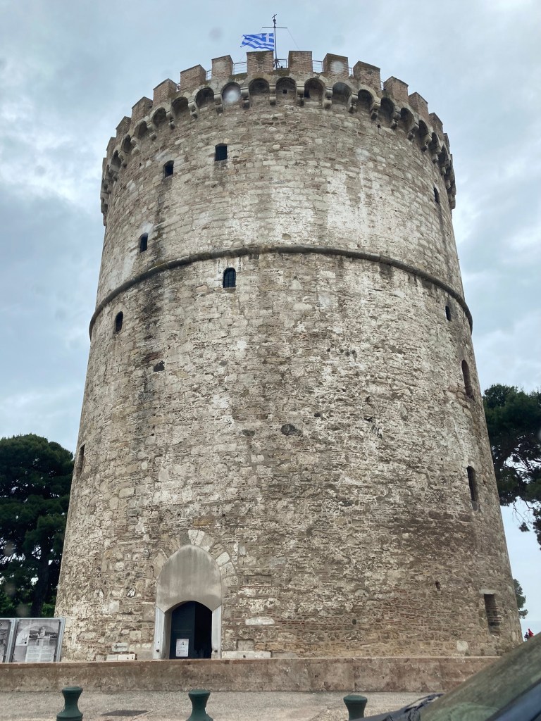 Ronde, grijze toren in Thessaloniki, Centraal Griekenland