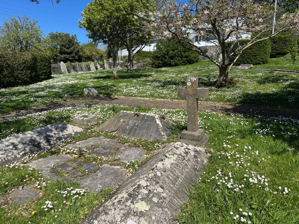 Oude kerkhof met enkele grafzerken, Marazion