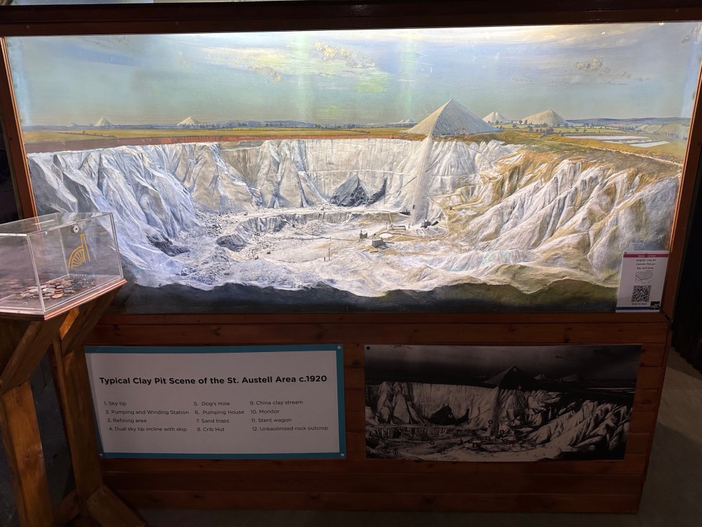 Maquette van een klei-put in Wheal Martyn, Cornwall