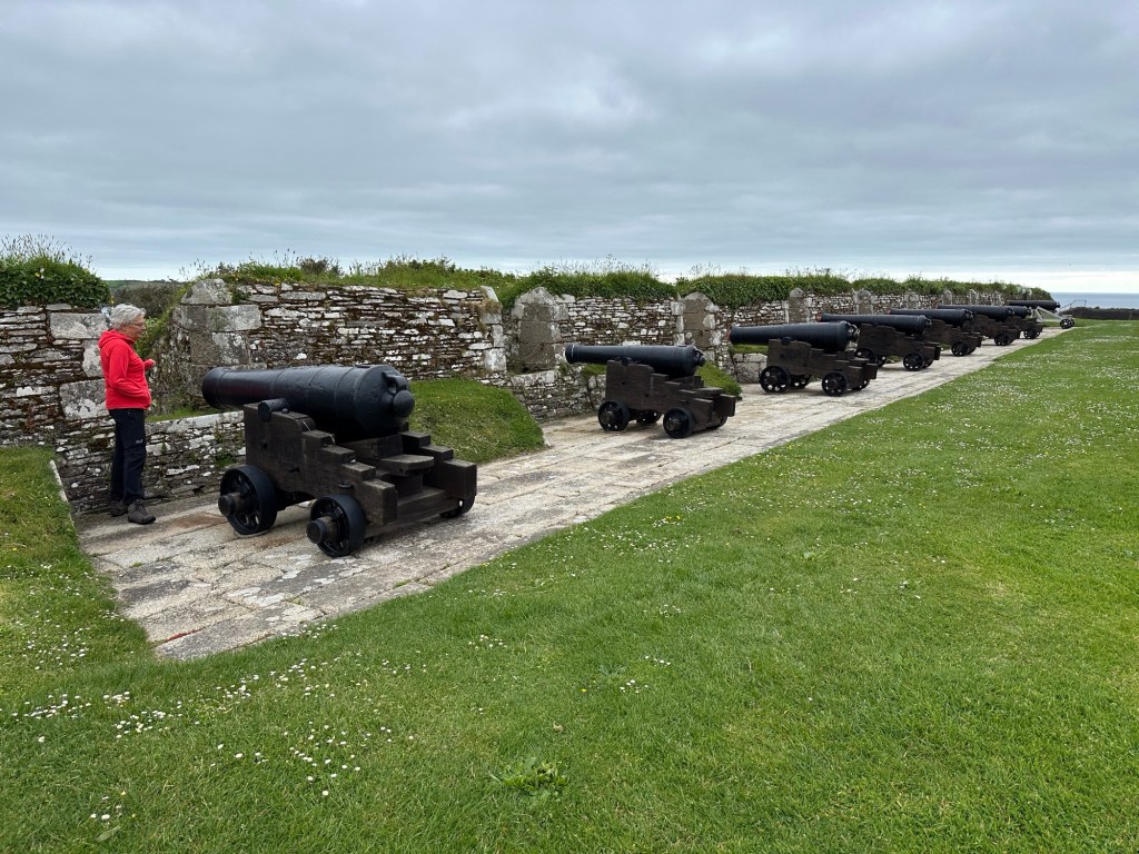 Batterij van kanonnen in Pendennis Castle