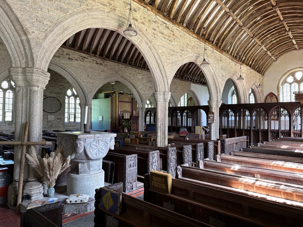 De kerk van Altarnun, Bodmin Moor van binnen
