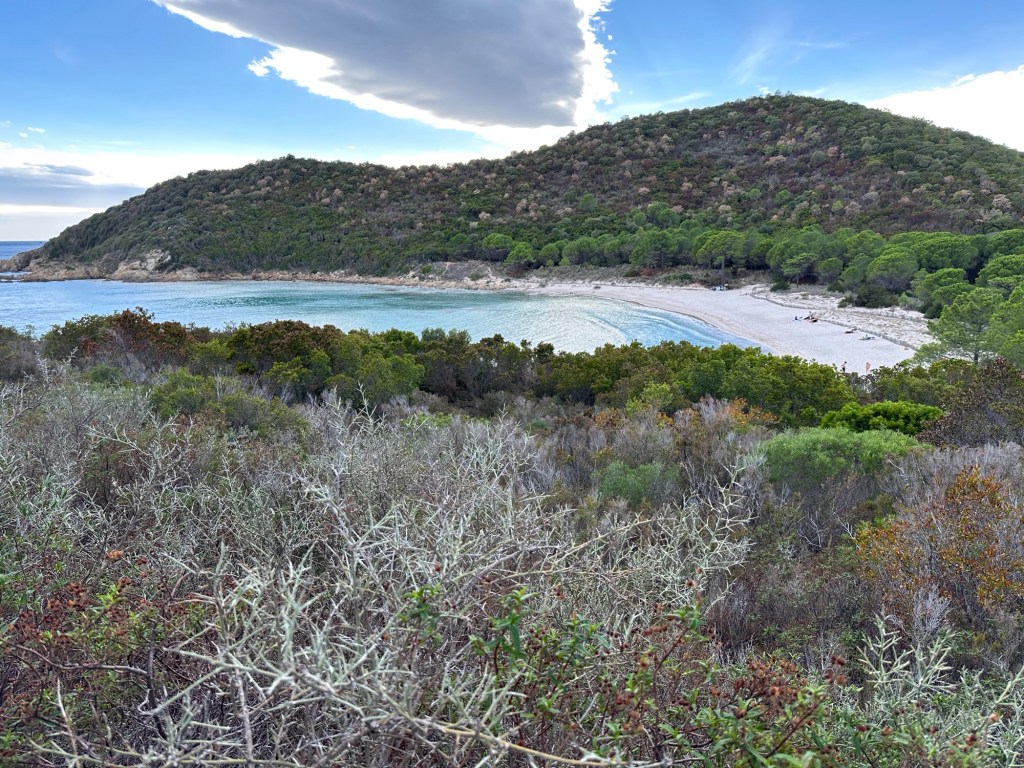 Baai met strand van Fautea-zuid. 