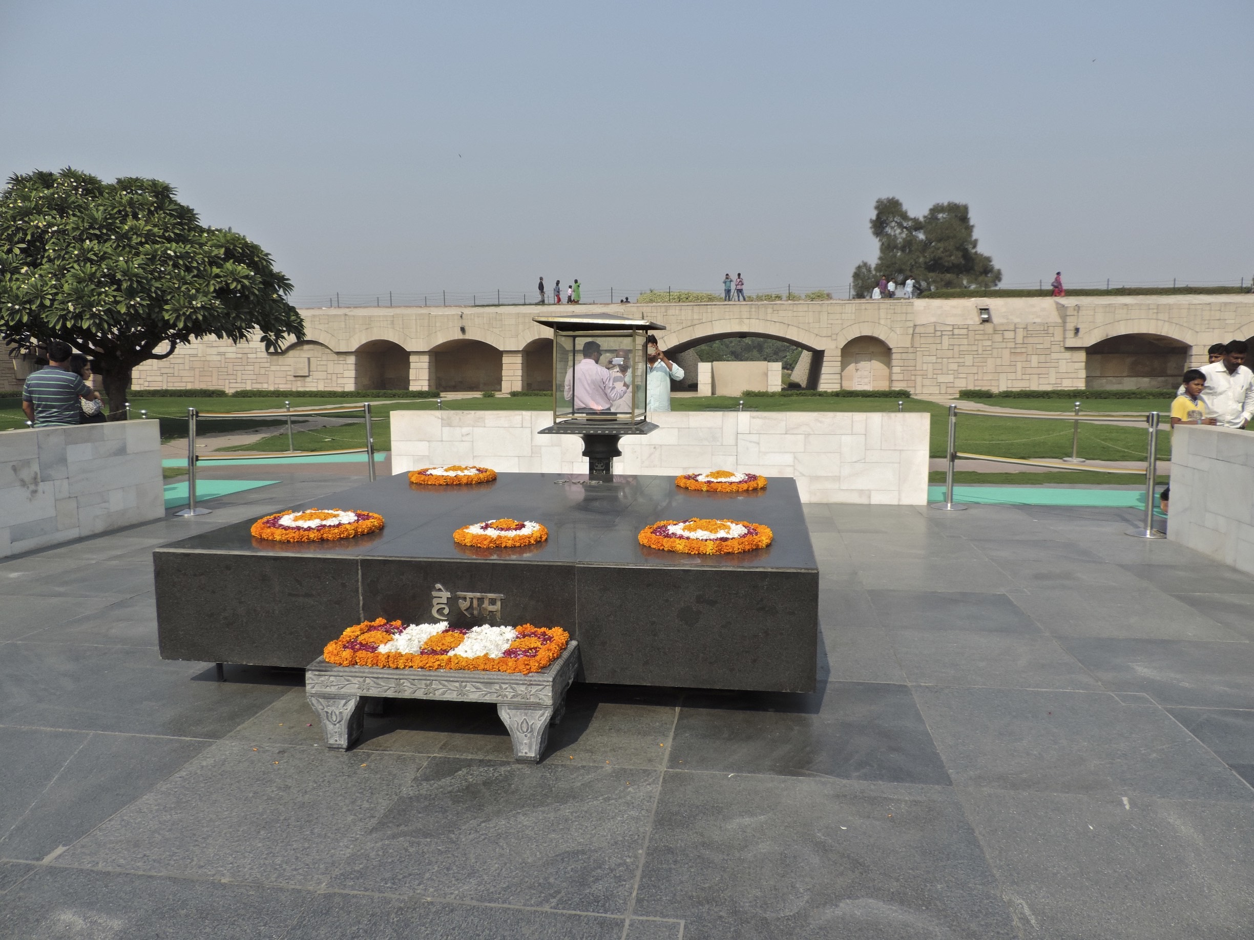 Mahatma Ghandi gedenkplaats. 