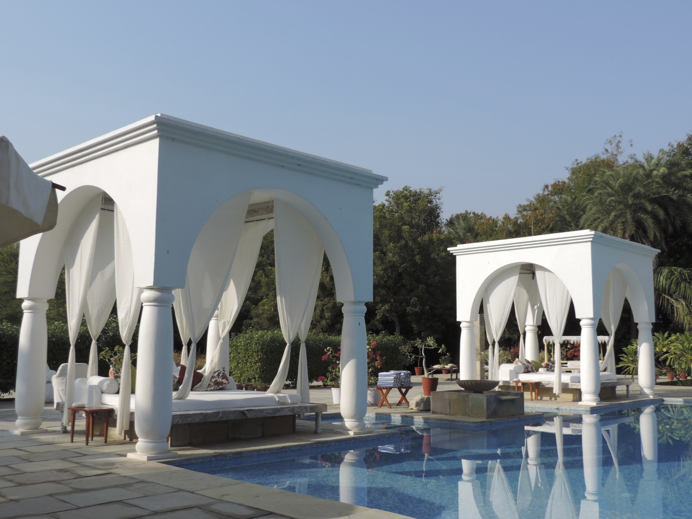 Shahpura Bagh zwembad.