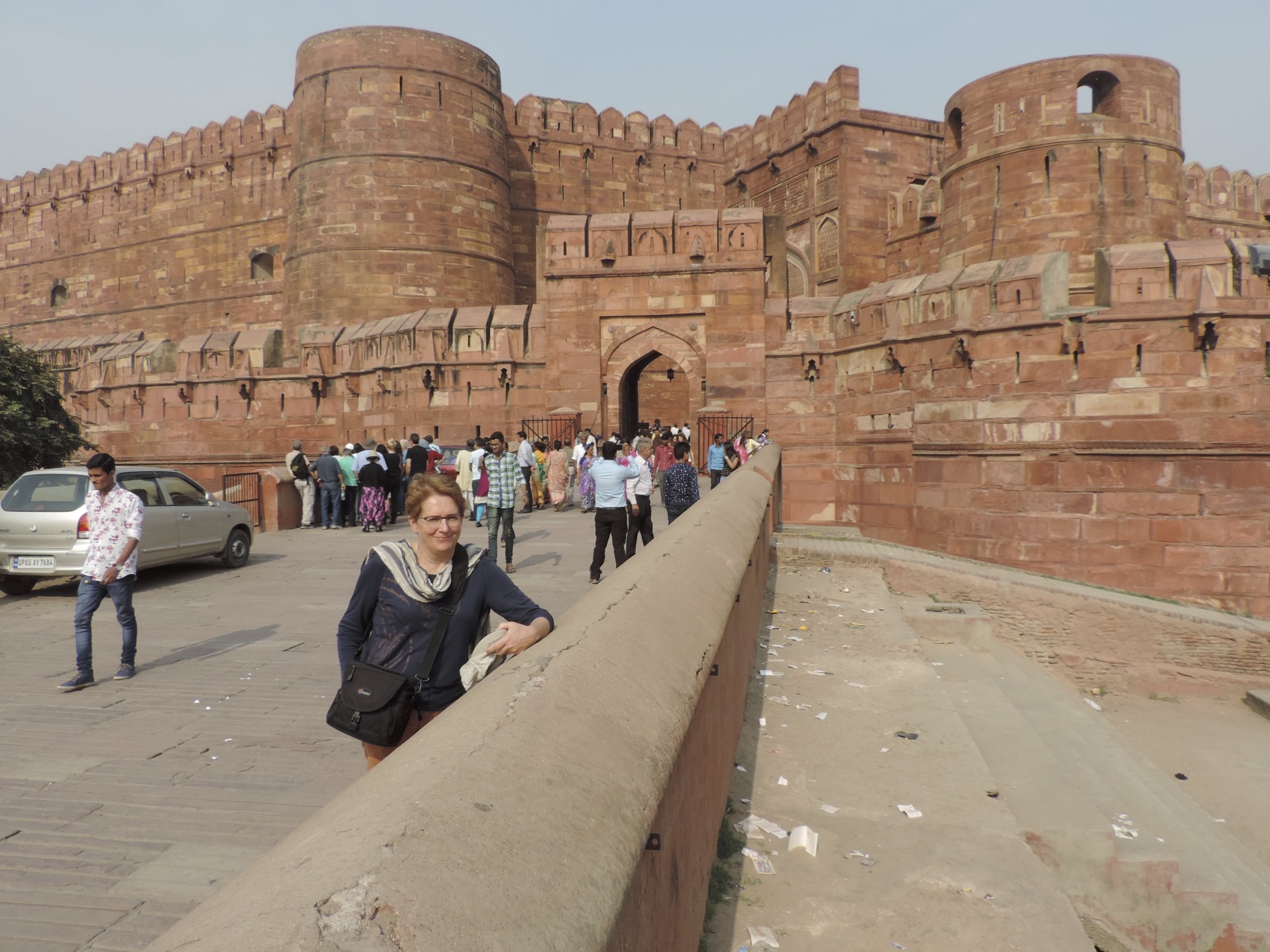 Ingang tot Rode Fort in Agra.