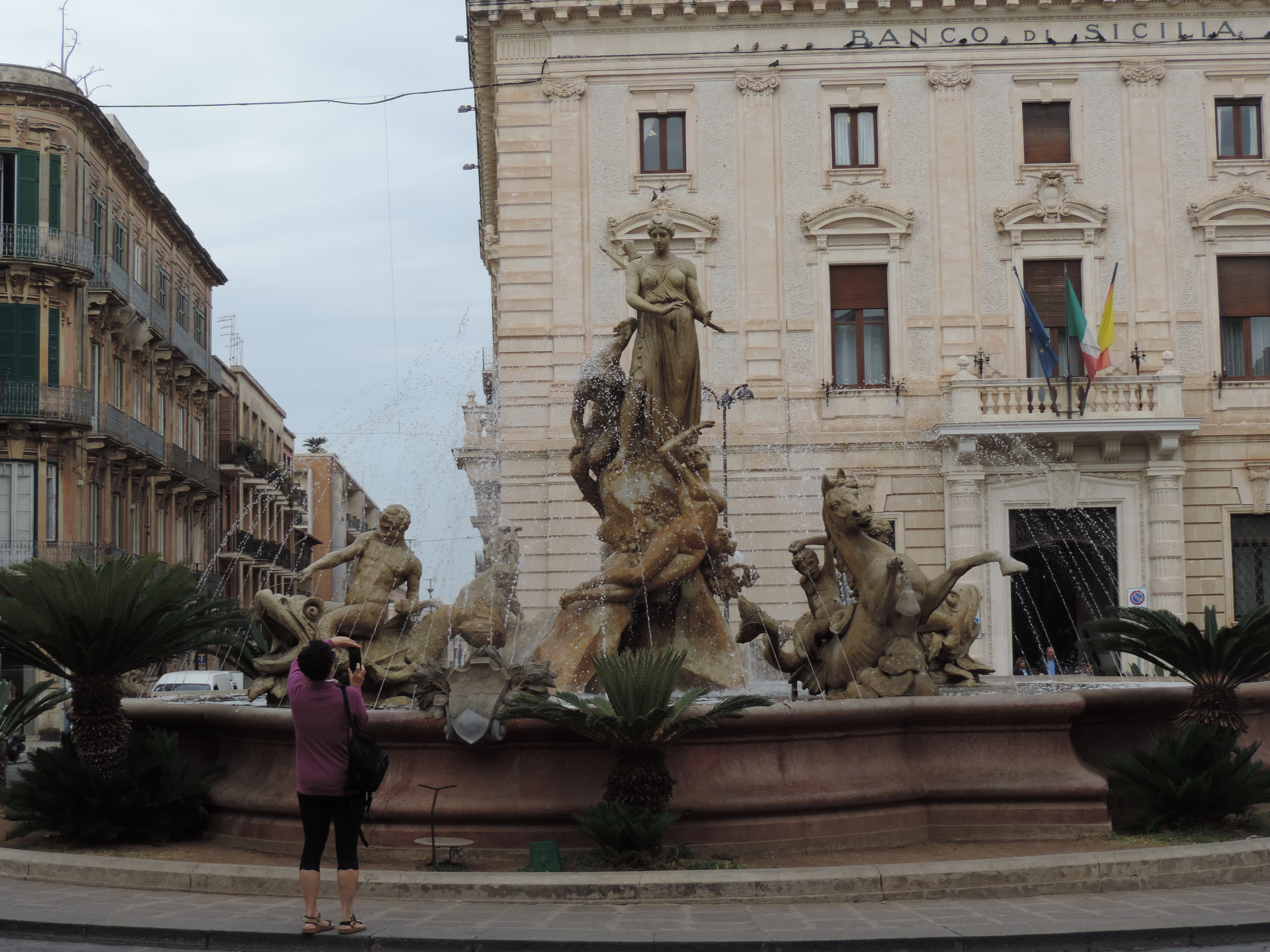 Fontein in Syracusa.