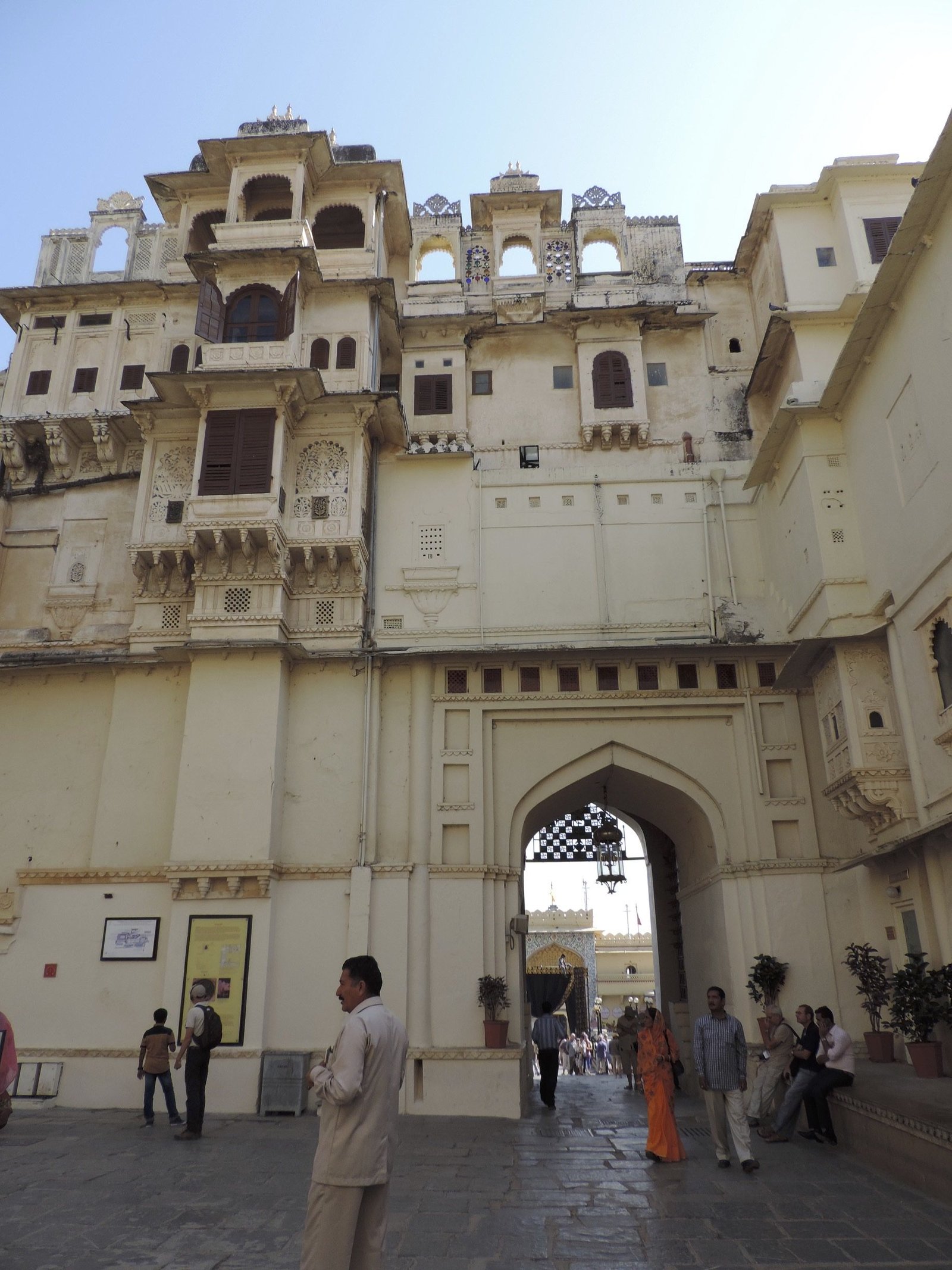 Hoofdingang Udaipur stadspaleis.