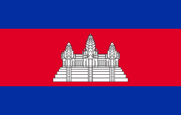 Vlag van Cambodja.