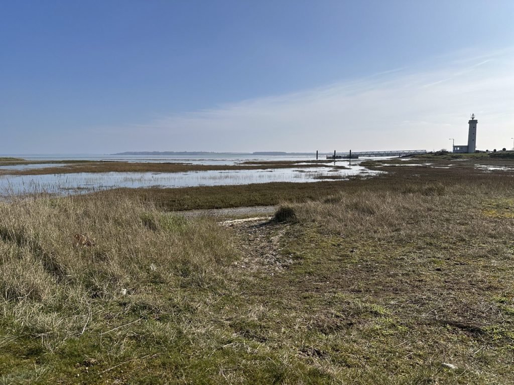 Chorren in Le Hourdel bij hoog water