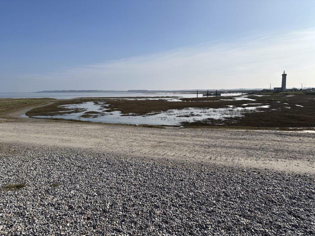 Schorren in Le Hourdel met terugtrekkende zee
