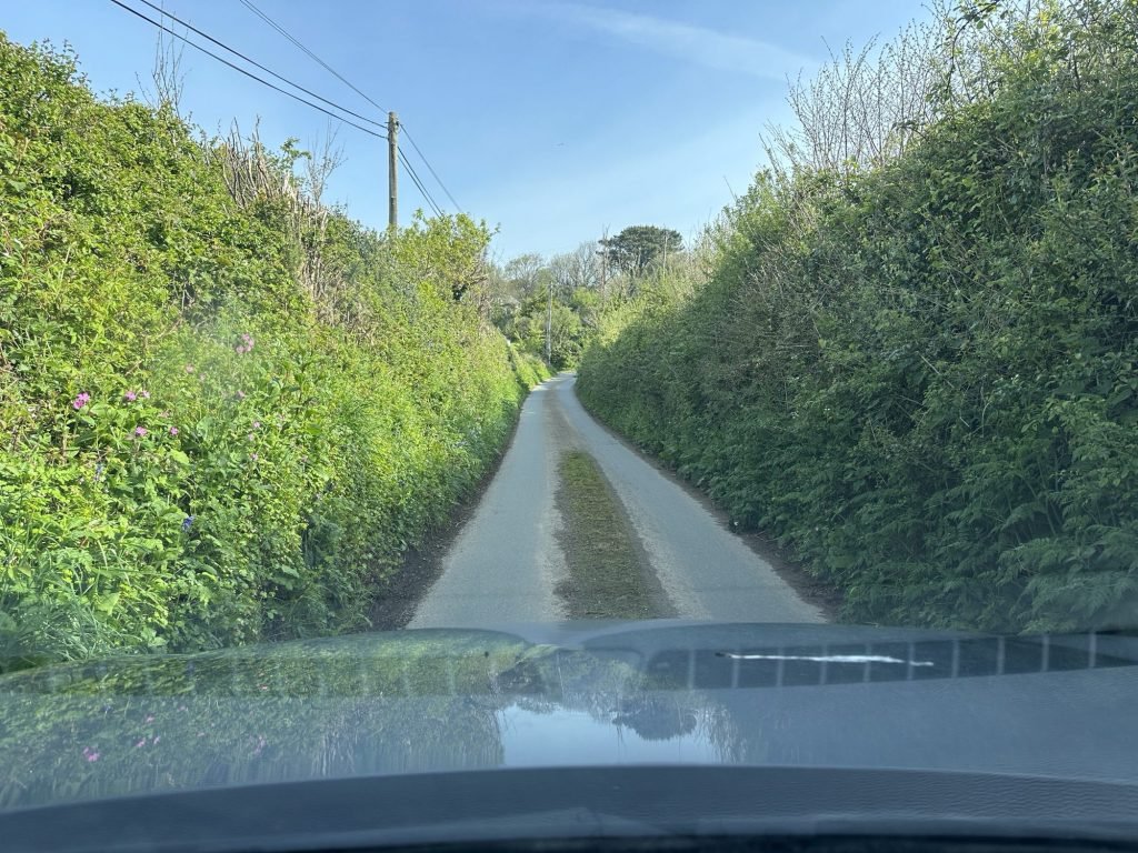 Smalle holle weg in Cornwall